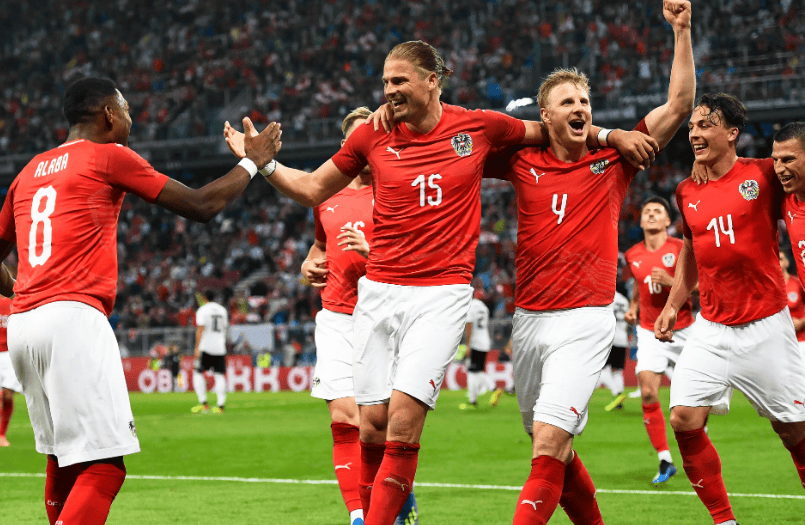 奥地利队在对阵斯洛文尼亚队的比赛中获胜 奥地利队在对阵斯洛文尼亚队的比赛中获胜